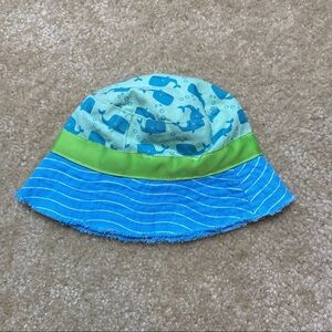 Little Wishes Baby sun hat Whale design